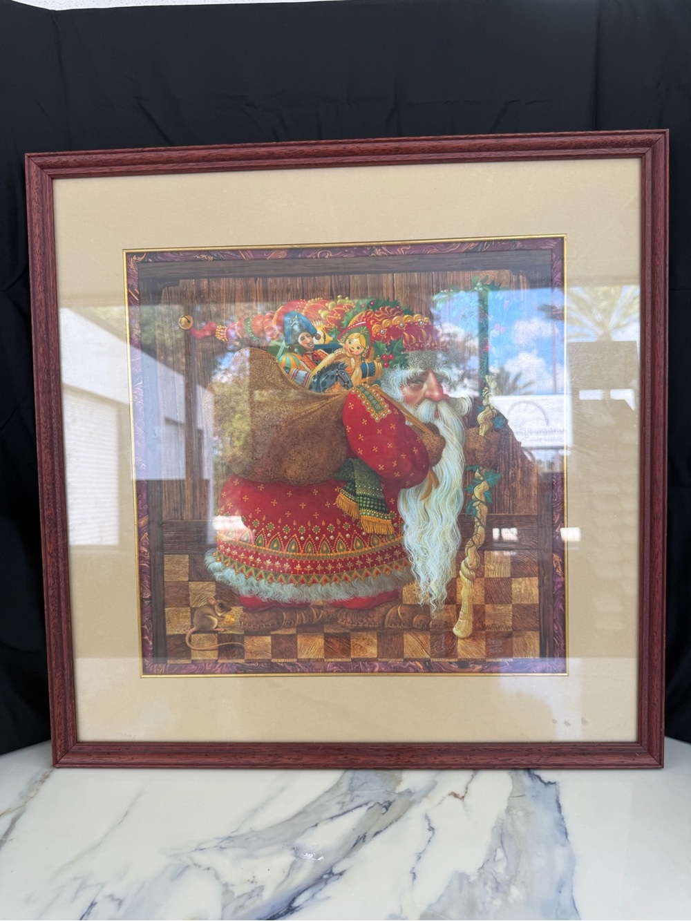James C. Christensen "Olde World Santa" Signed Limited Edition Framed Print